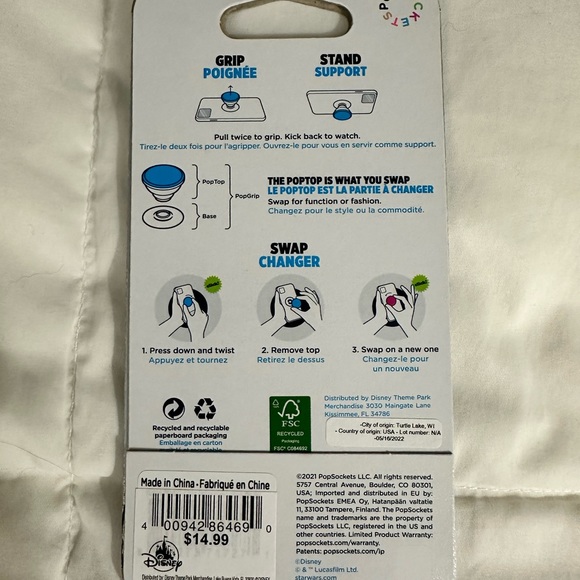 Popsocket - Baby Yoda - Popgrip - Swappable NWT - Picture 3 of 3